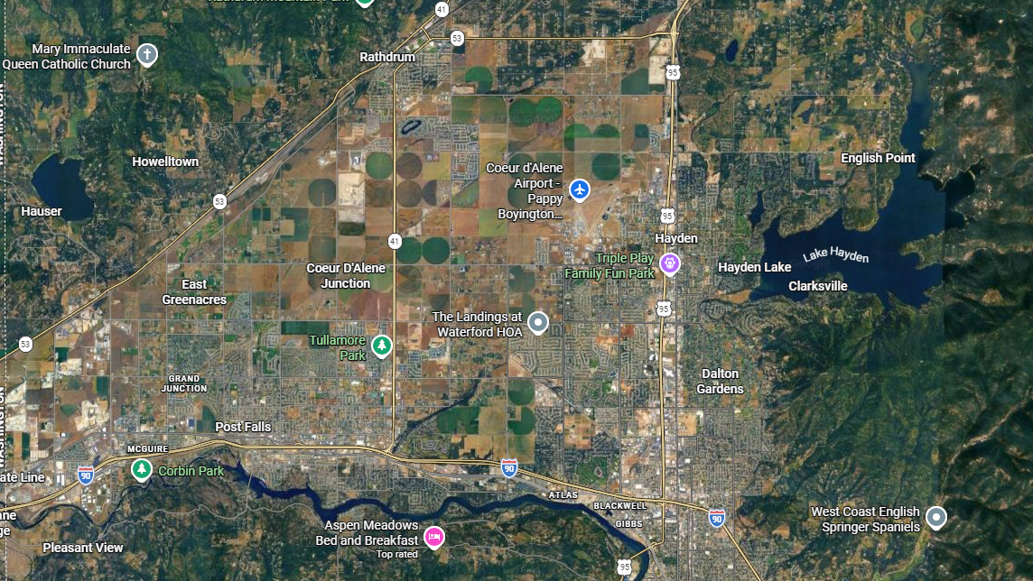 North Idaho Service Area Map