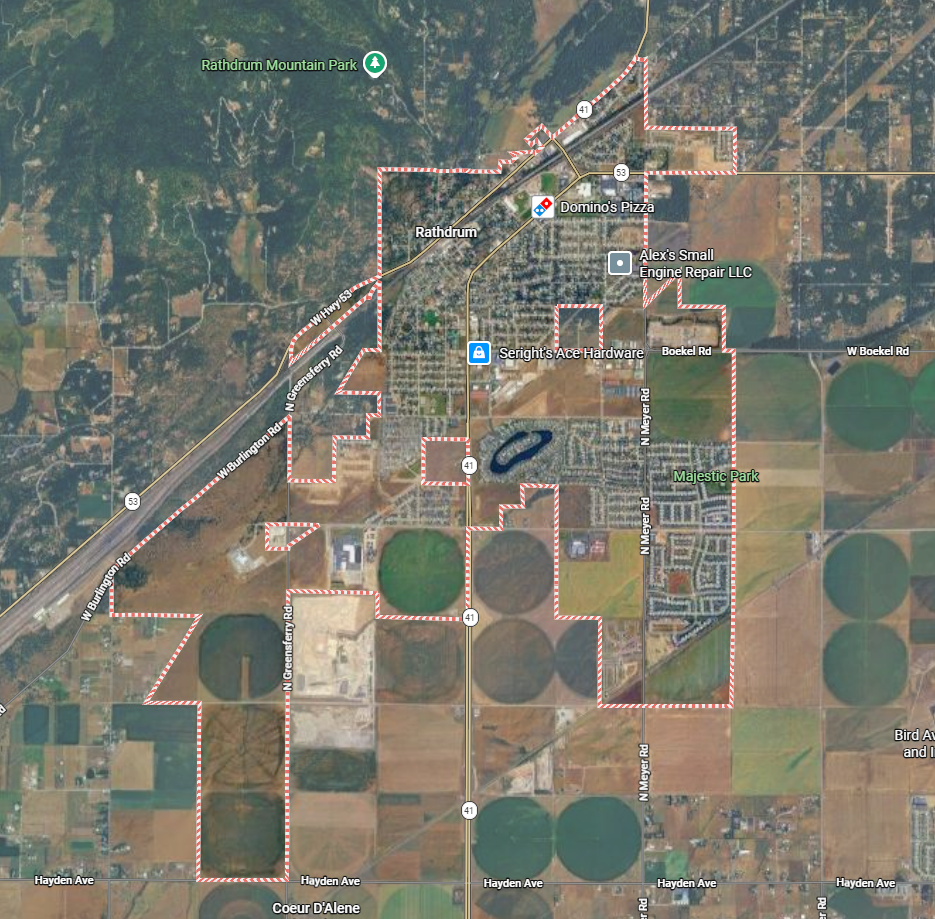 Rathdrum Idaho Service Area