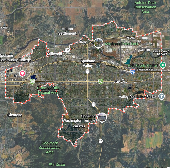 Spokane Valley Washington Service Area